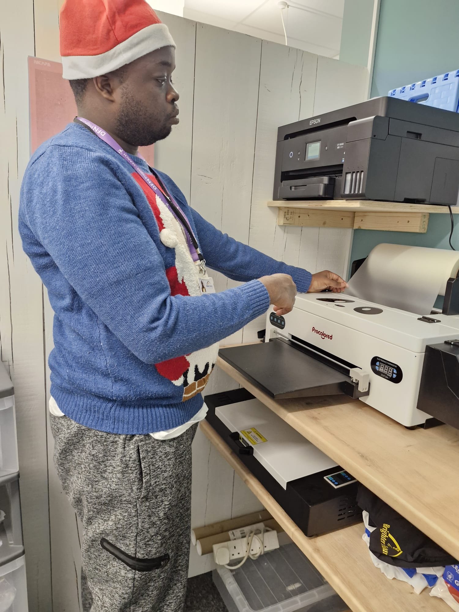 Learner gaining workplace experience