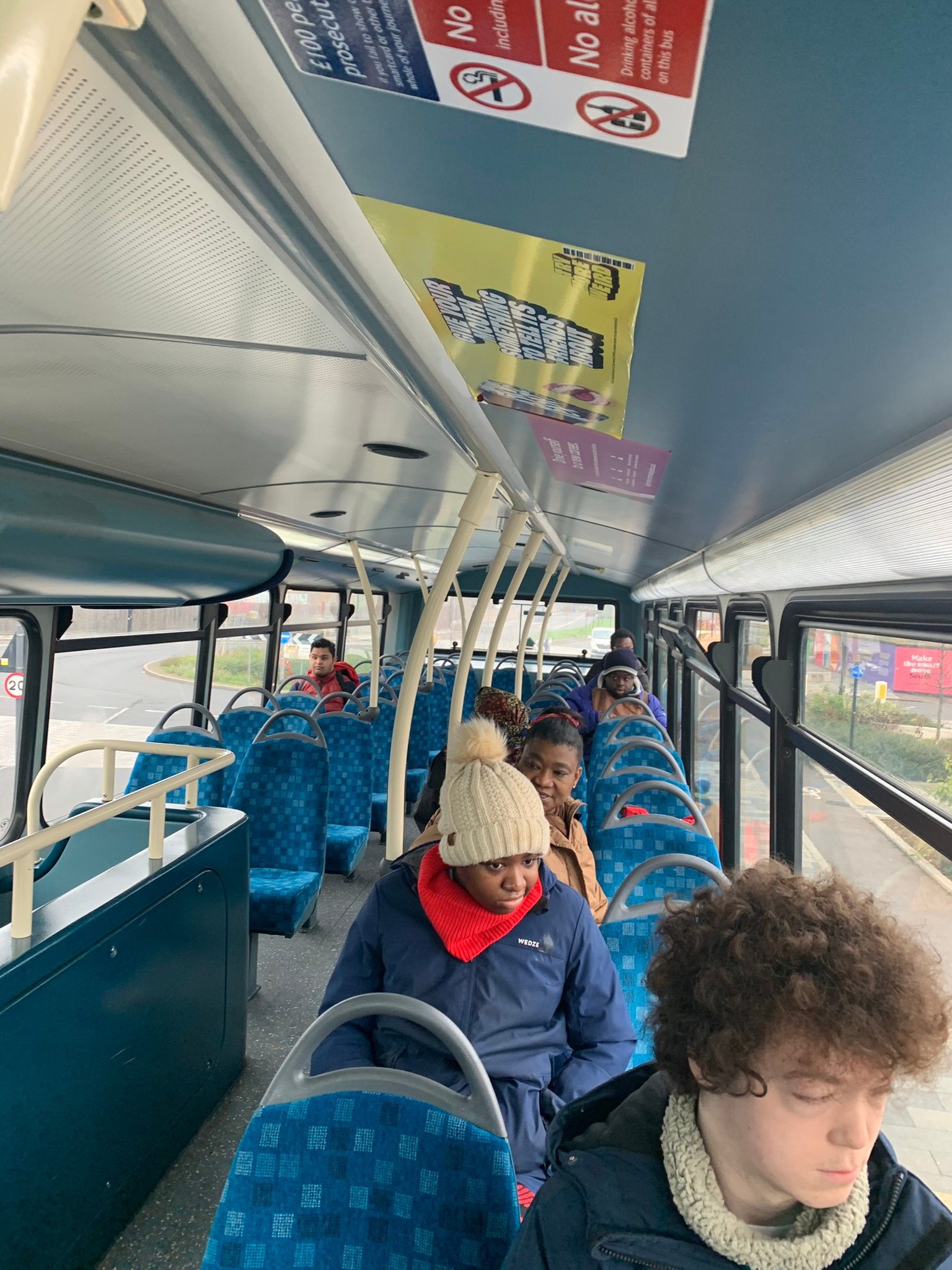 Learner travelling on a bus independently