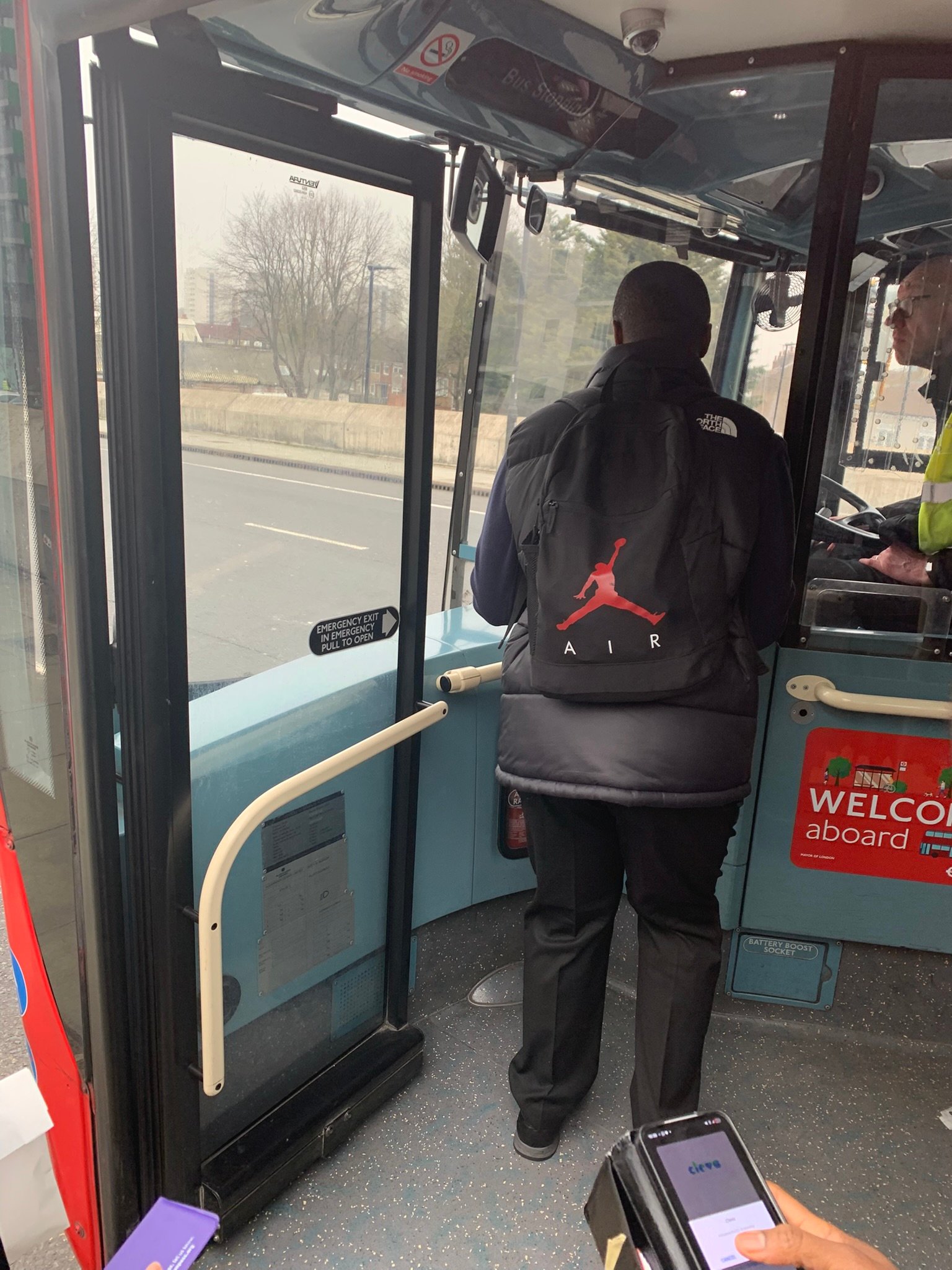 Learner practising travel skills on a city street